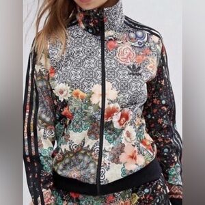 ADIDAS Sz S Floral Track Oversized Jacket Jardim Agharta